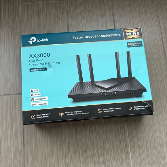 tp-link AX3000 4-Stream Gigabit Wi-Fi 6 Router-BARLEY USED - Picture 1 of 16